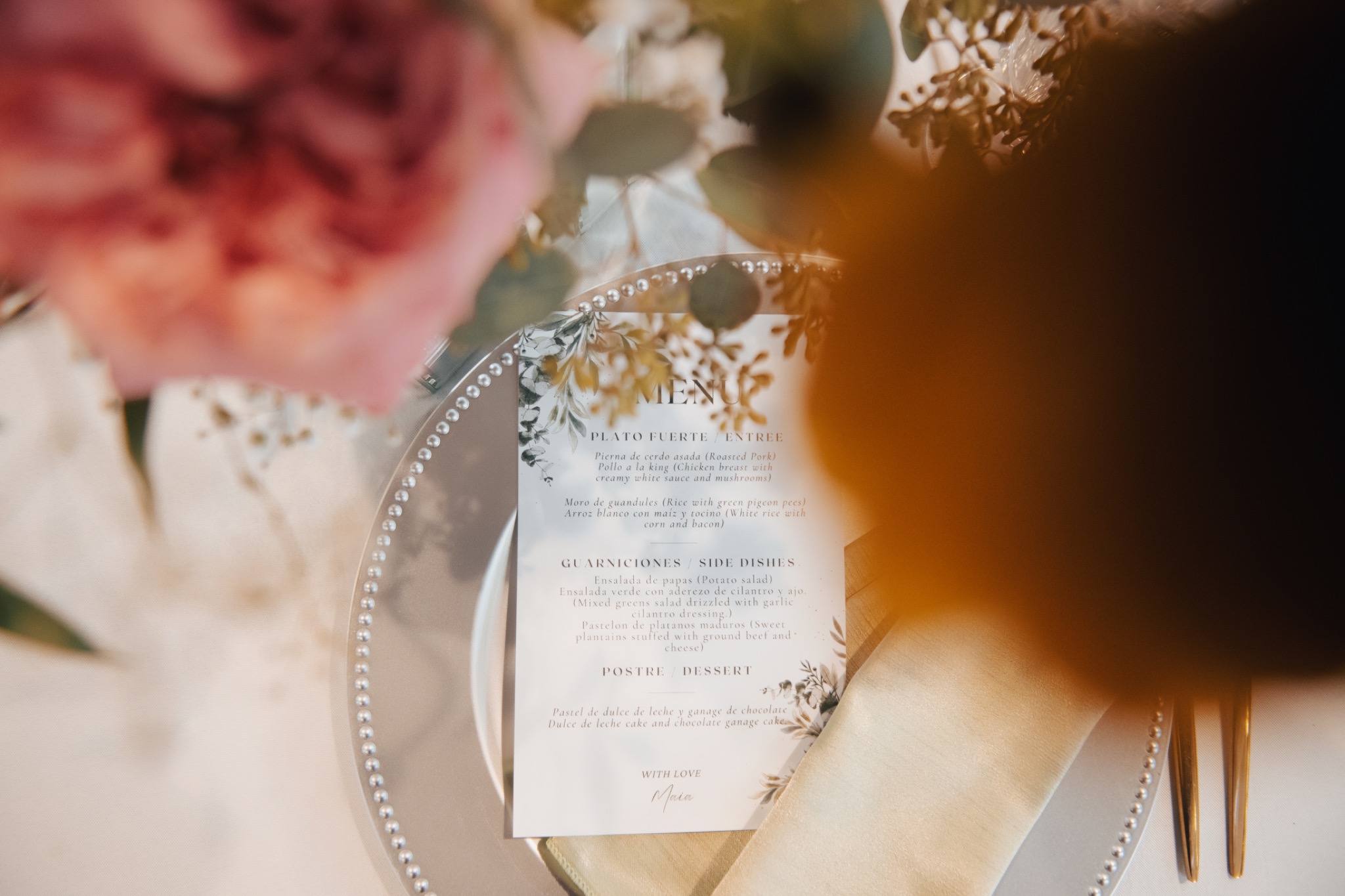 Adina Event Design — Wedding Reception Table Setting